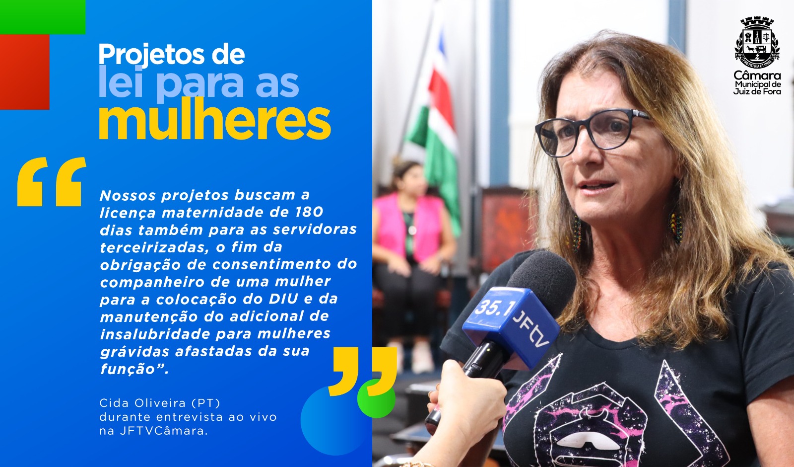 Ao Vivo - Cida Oliveira defende três projetos de lei voltados às mulheres (19/03/2024 00:00:00)