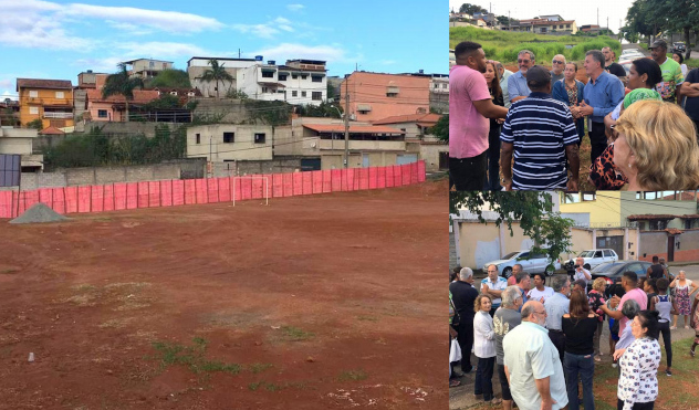 Vereadores e Fiscaliza JF vão juntos ao bairro Guaruá vistoriar área onde está sendo construída uma escola municipal (11/04/2019 00:00:00)