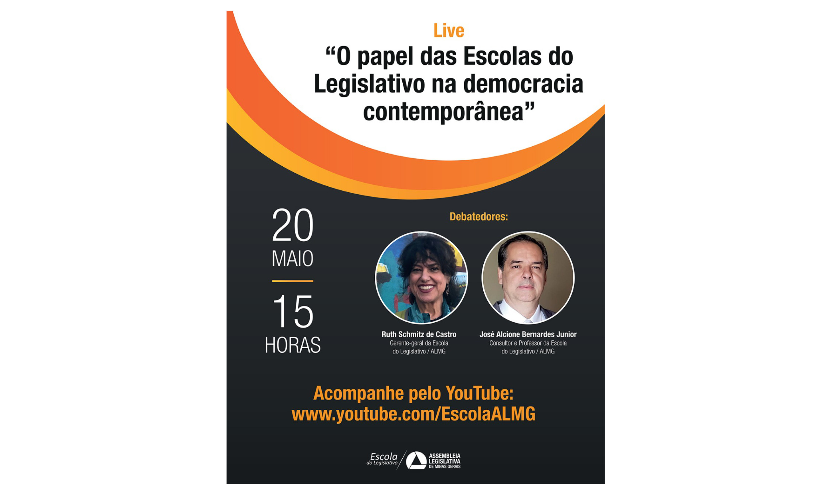 O papel das Escolas do Legislativo é  tema de live no canal da Assembleia Legislativa de MG (19/05/2020 00:00:00)