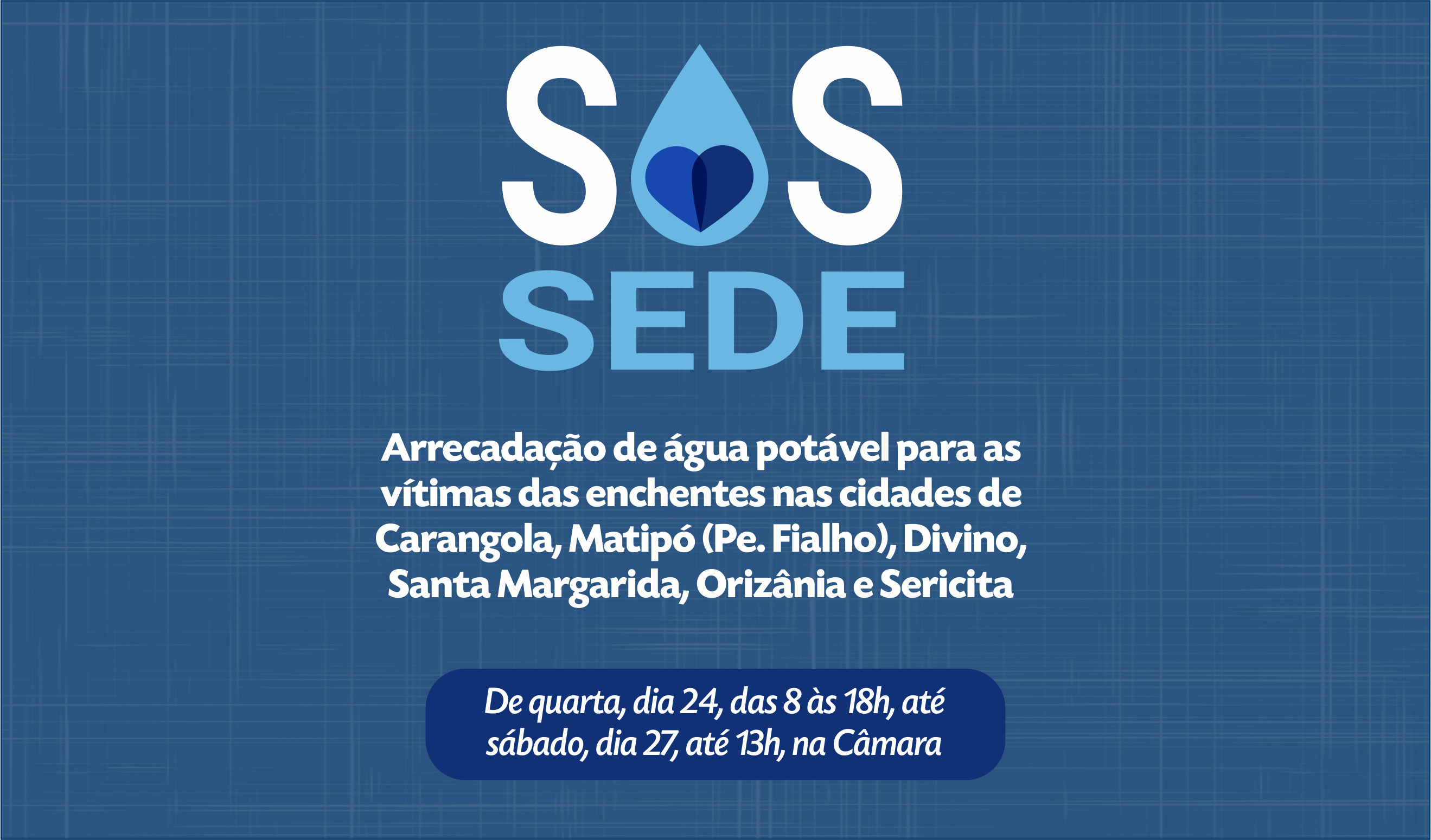 Câmara terá ponto para arrecadação de água potável para vítimas de enchentes em MG (23/02/2021 00:00:00)