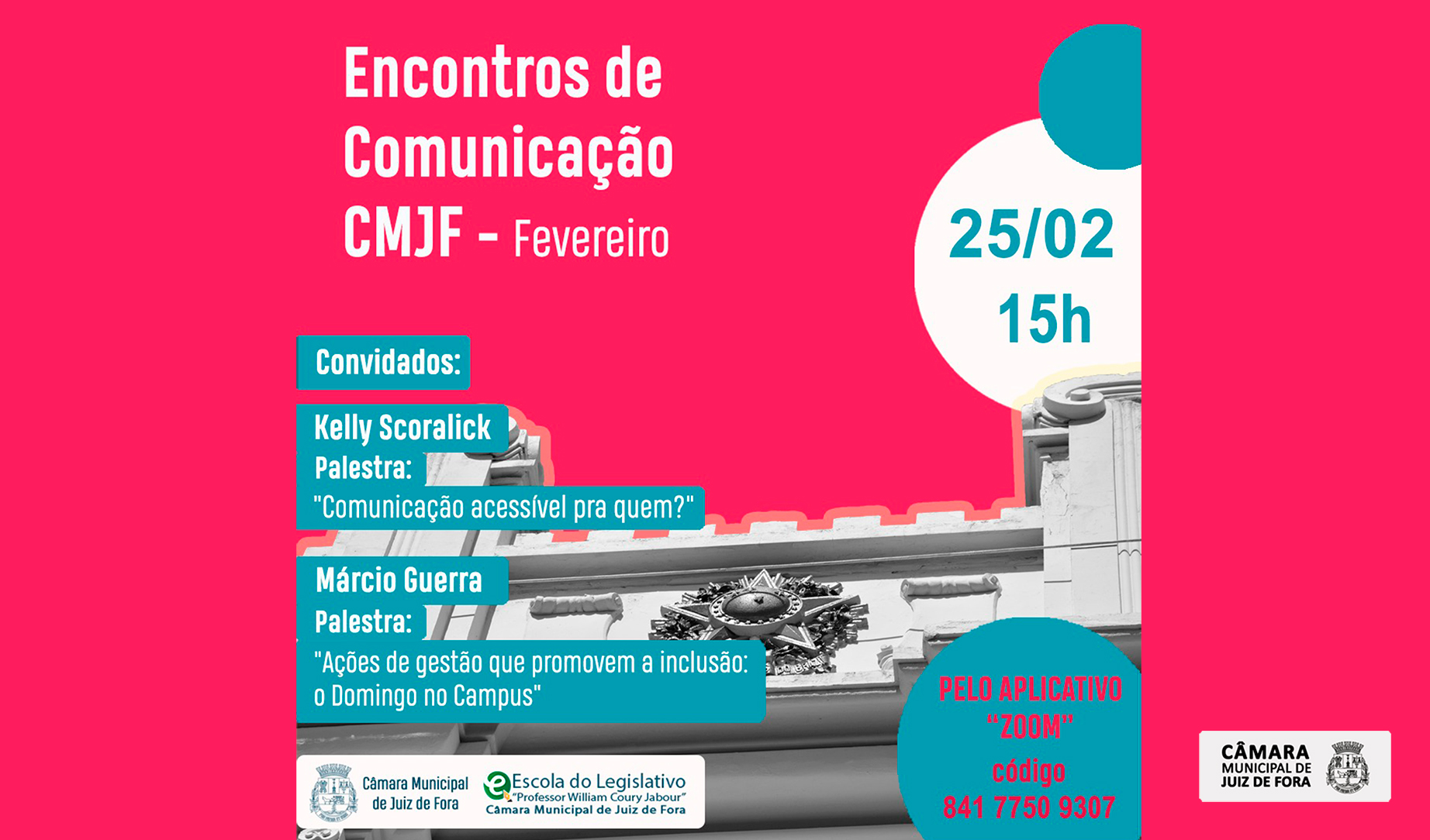 Encontros de Comunicação CMJF - Servidores participam de palestras sobre inclusão e acessibilidade na segunda edição (26/02/2021 00:00:00)