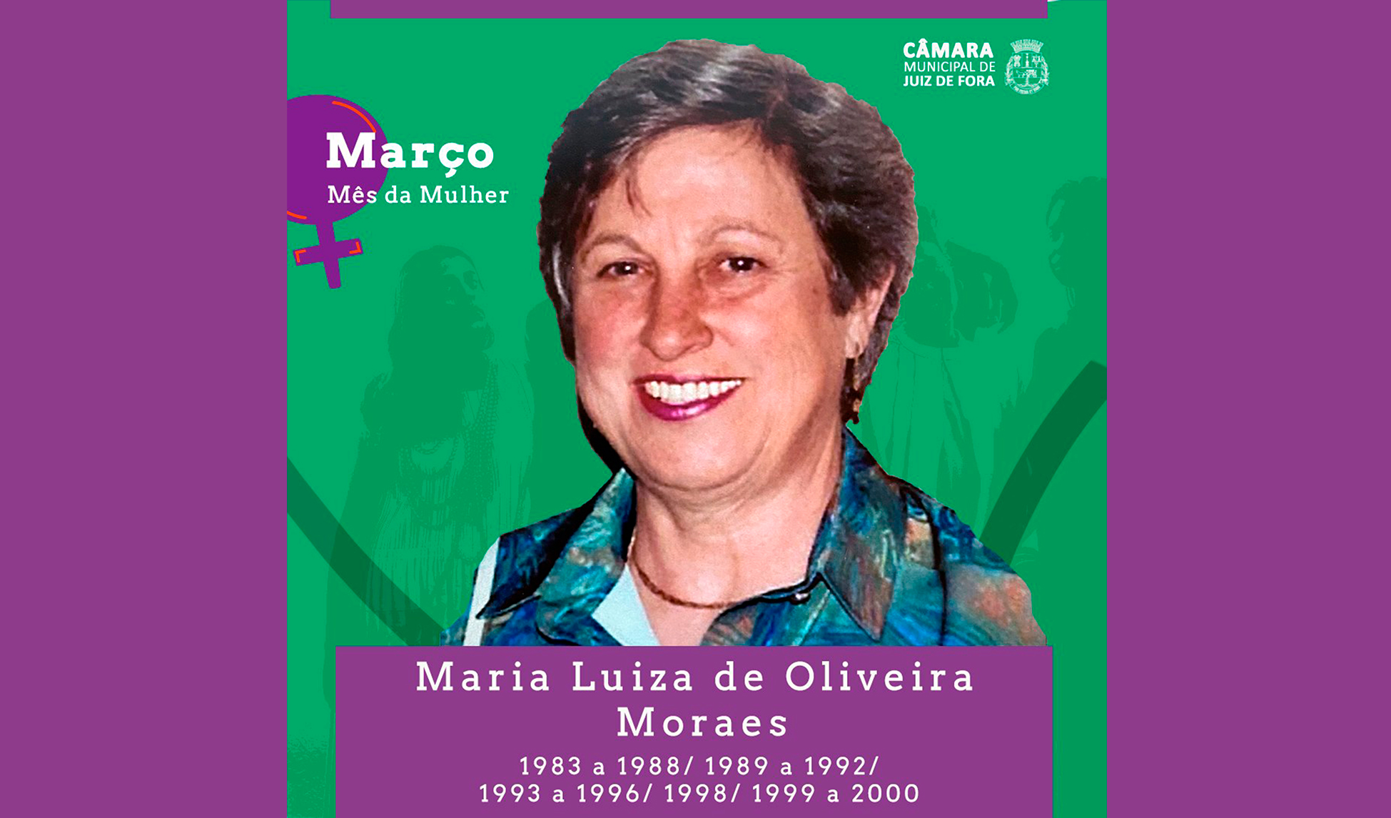 Março Mês da Mulher - Câmara recorda Maria Luiza Moraes, eleita vereadora por quatro mandatos (09/03/2021 00:00:00)
