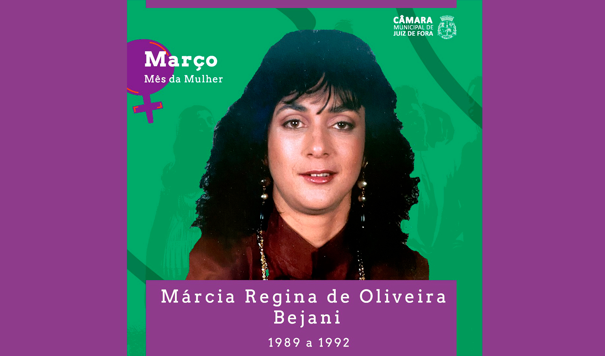 Março Mês da Mulher - Câmara relembra Márcia Bejani, a vereadora mais votada da eleição de 1988 (11/03/2021 00:00:00)