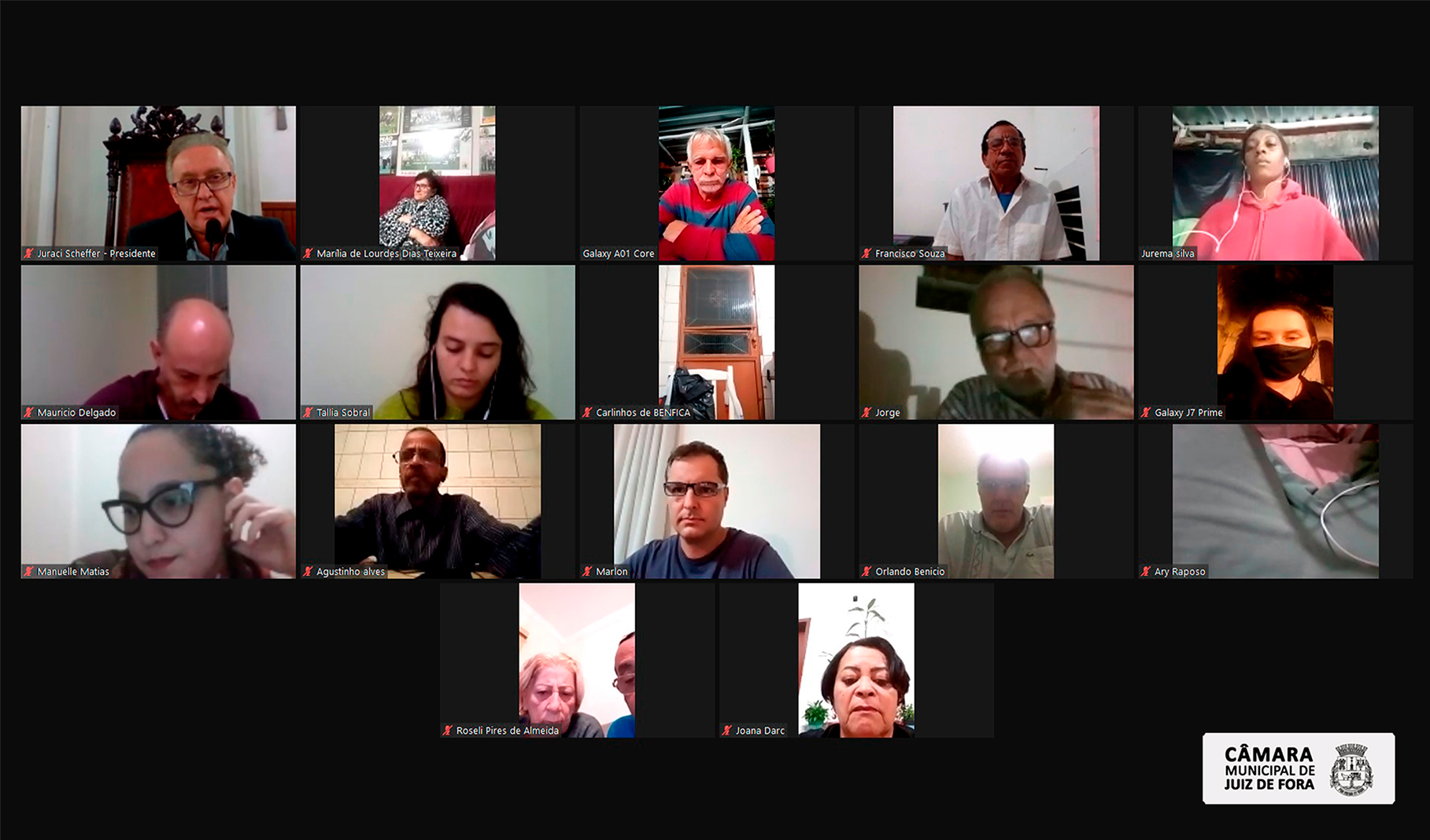 Câmara mobiliza e dialoga com conselheiros municipais sobre a pandemia e a saúde primária em Juiz de Fora (14/04/2021 00:00:00)