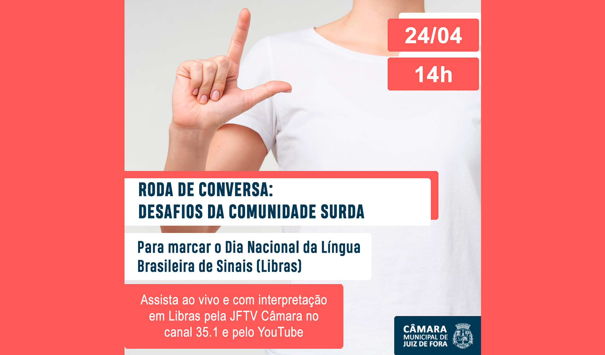 Câmara promoverá encontro para discutir os desafios da comunidade surda em data comemorativa ao Dia Nacional da Libras (22/04/2021 00:00:00)