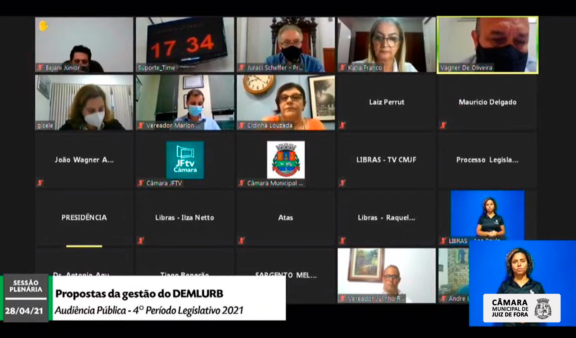 Câmara sedia Audiência Pública sobre a gestão do Demlurb (29/04/2021 00:00:00)