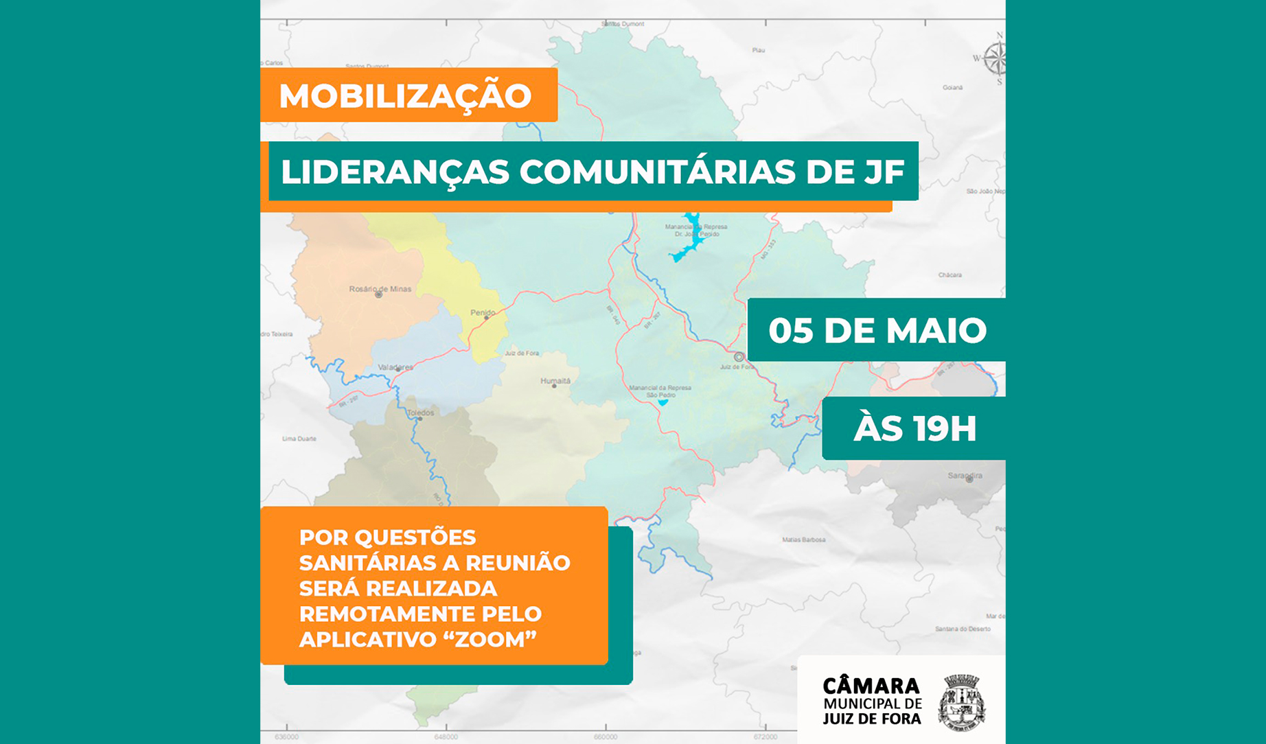 Câmara realizará reunião virtual com lideranças comunitárias para debater questões sanitárias e o Plano Estratégico da CMJF (03/05/2021 00:00:00)