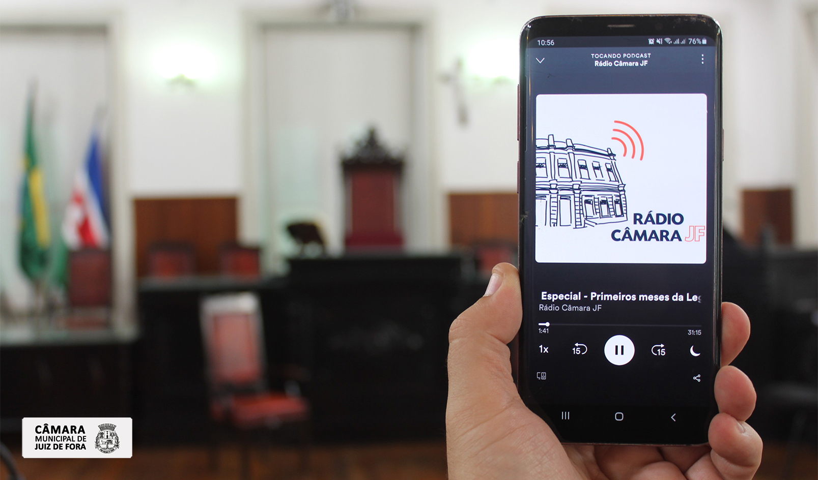 Rádio Câmara JF entrevista o presidente da Casa em especial sobre primeiros meses da atual Legislatura  (11/05/2021 00:00:00)