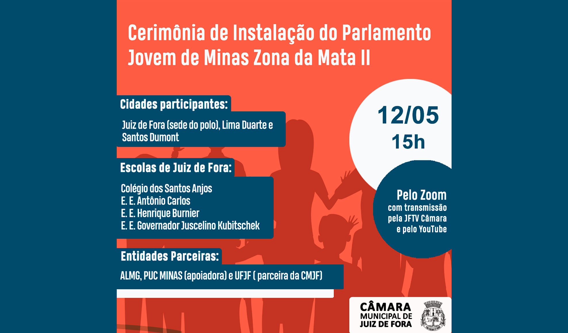 Câmara sediará cerimônia de instalação do Parlamento Jovem 2021 em Juiz de Fora e região (11/05/2021 00:00:00)