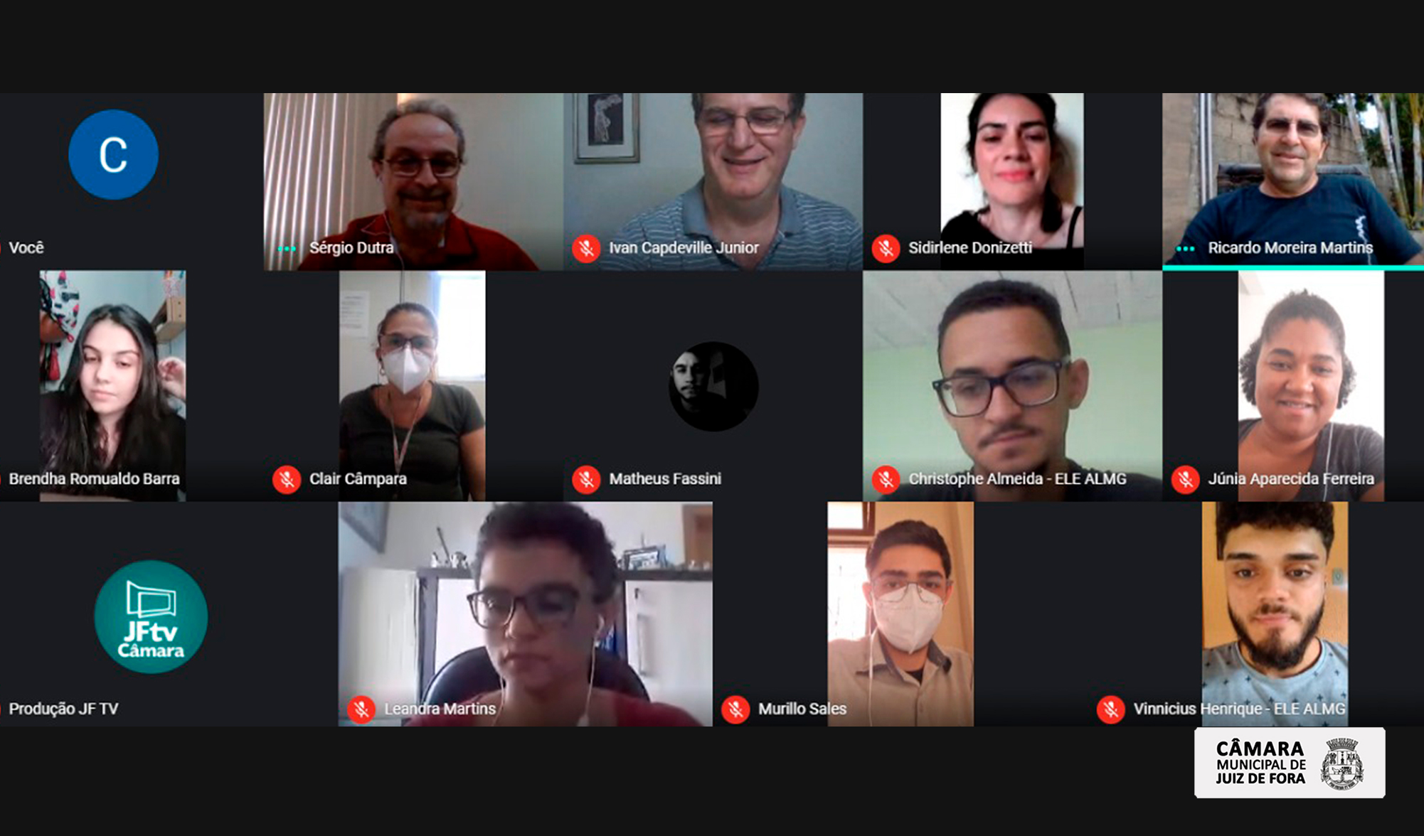 Representantes do Parlamento Jovem da Câmara se reúnem virtualmente para a primeira visita técnica de 2021  (10/06/2021 00:00:00)