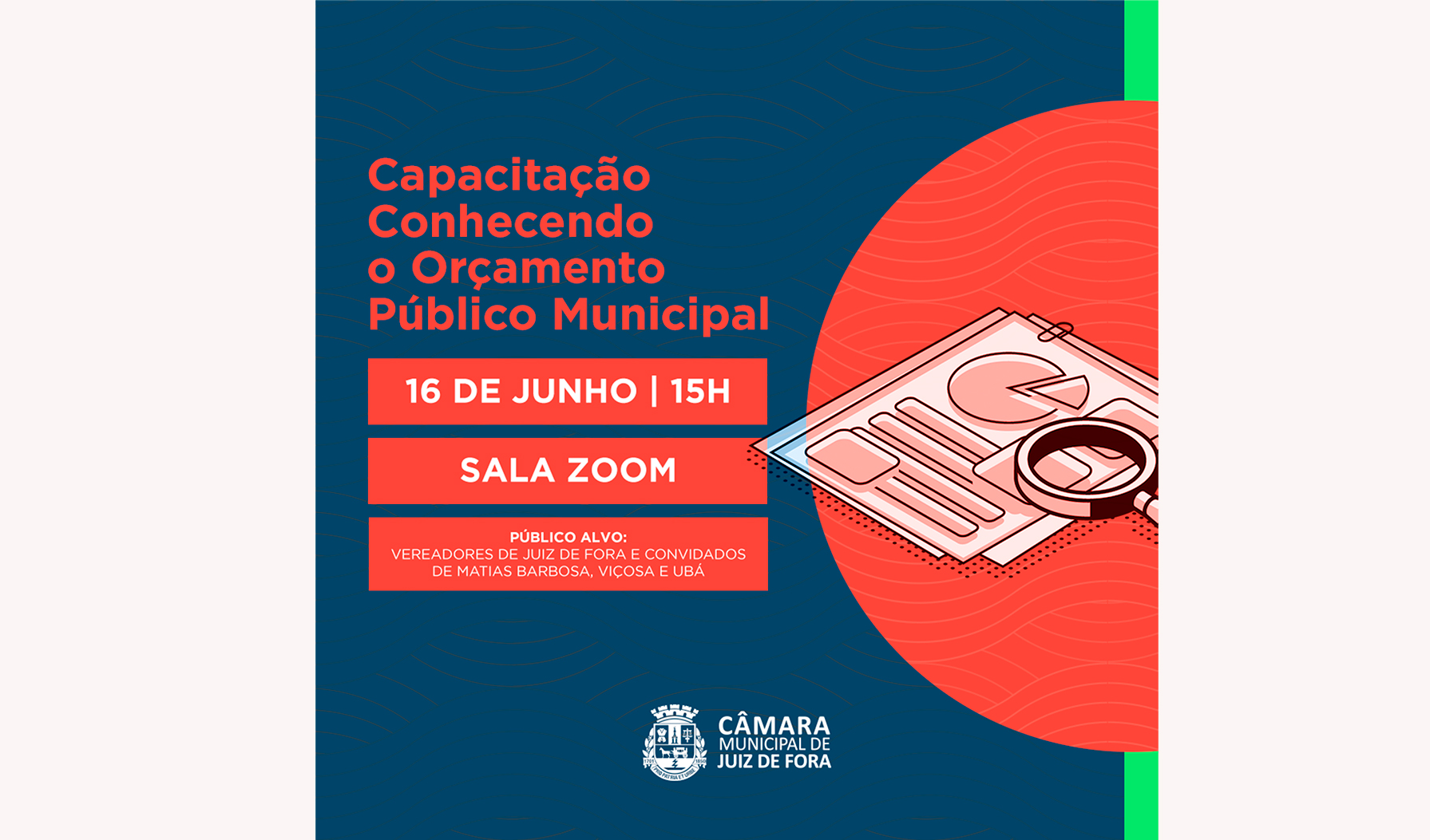 Câmara realizará capacitação sobre Orçamento Público Municipal para vereadores e servidores (15/06/2021 00:00:00)