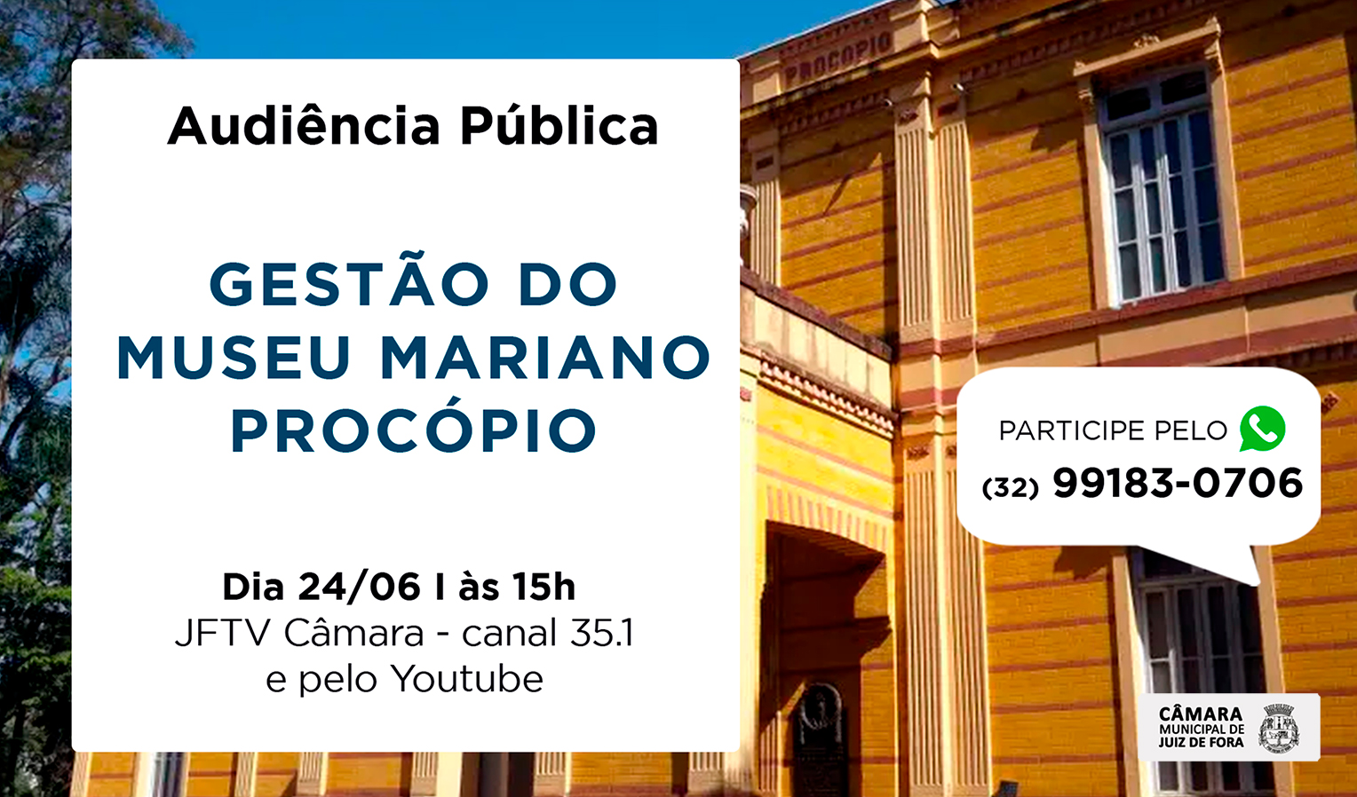 Vereadores debaterão a situação do Museu Mariano Procópio em Audiência Pública (23/06/2021 00:00:00)