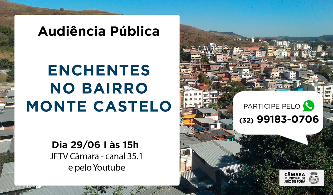 Câmara debaterá em Audiência Pública soluções possíveis para as enchentes frequentes no bairro Monte Castelo (28/06/2021 00:00:00)