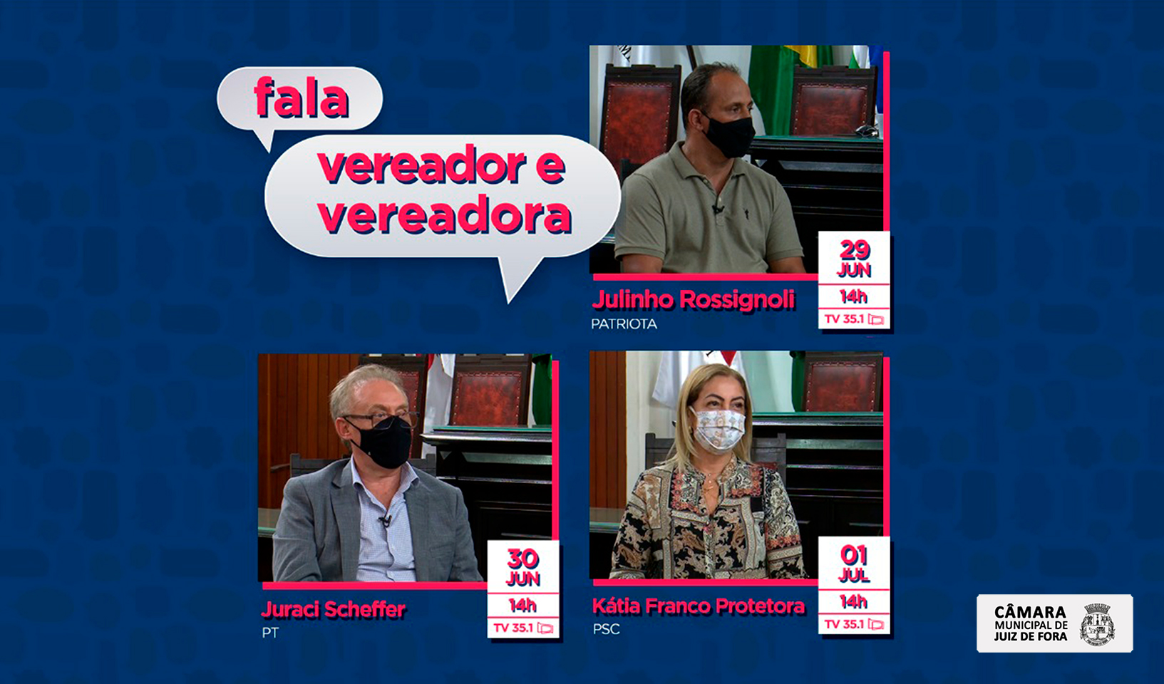 Fala, Vereador e Vereadora - Entrevistas com o presidente Juraci Scheffer, a vereadora Kátia Franco Protetora e o vereador Julinho Rossignoli  são exibidas pela JFTV Câmara (02/07/2021 00:00:00)