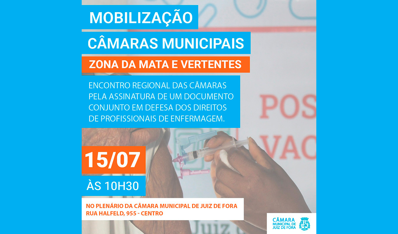 CMJF mobilizará câmaras da Zona da Mata para apoio aos profissionais de enfermagem em busca do piso salarial (14/07/2021 00:00:00)