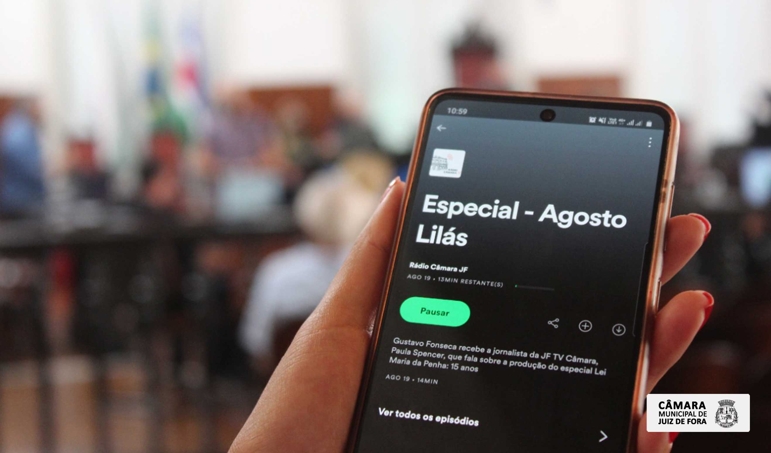 Rádio Câmara JF lança episódio especial sobre o Agosto Lilás (30/08/2021 00:00:00)