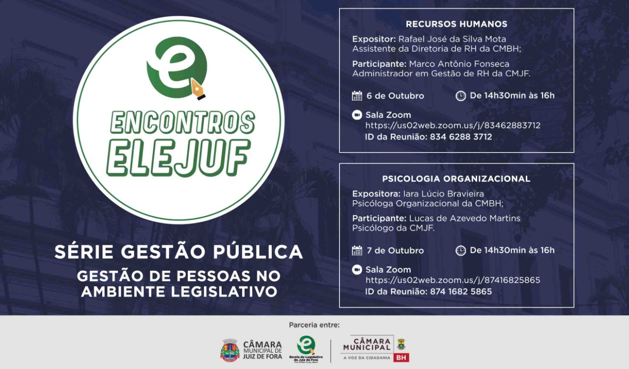 Escola do Legislativo realiza palestras sobre Gestão Pública (04/10/2021 00:00:00)