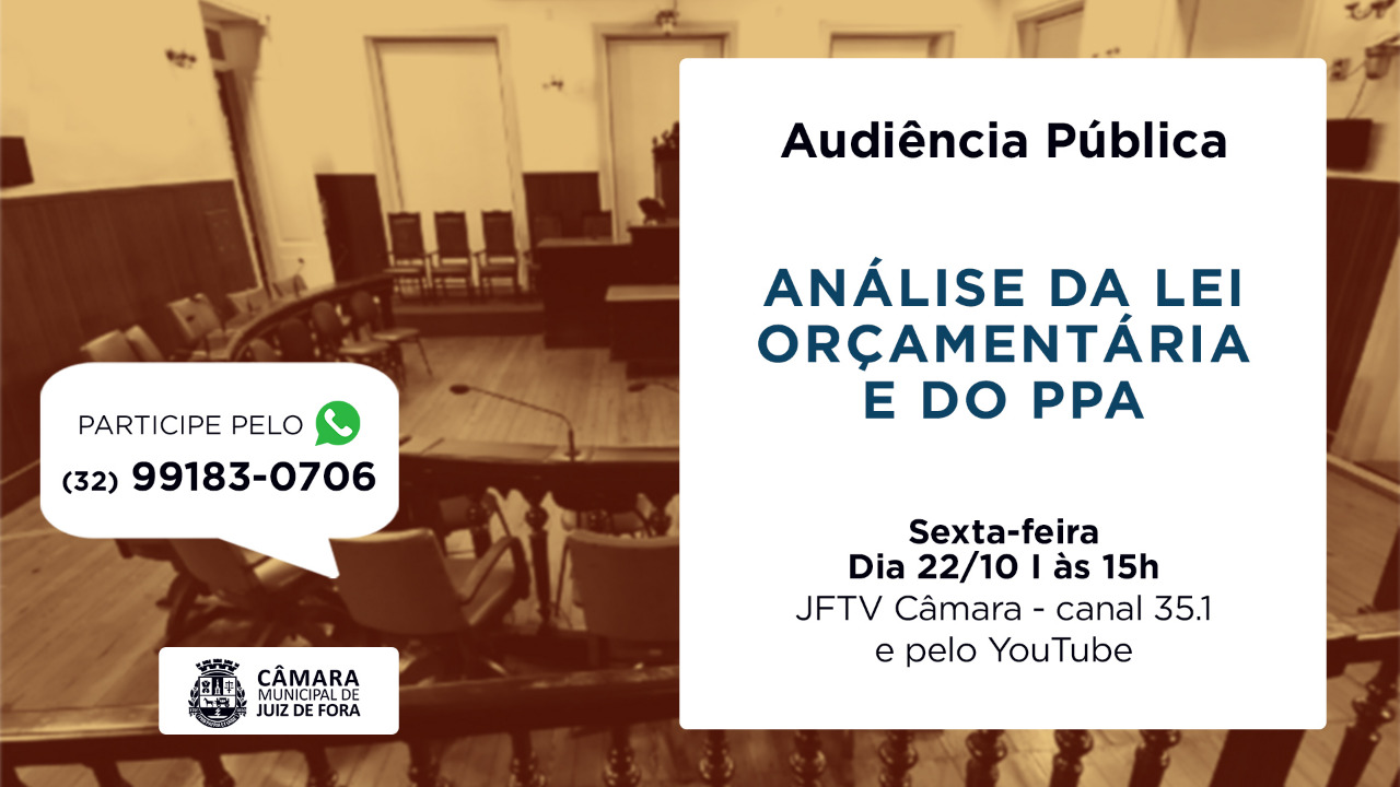 Orçamento Municipal será debatido em Audiência Pública (21/10/2021 00:00:00)