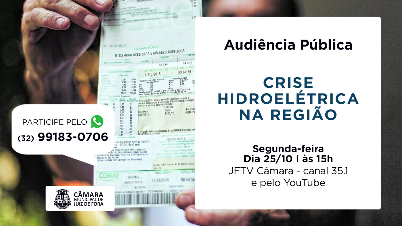 Crise hídrica e hidroelétrica serão tema de Audiência Pública (22/10/2021 00:00:00)