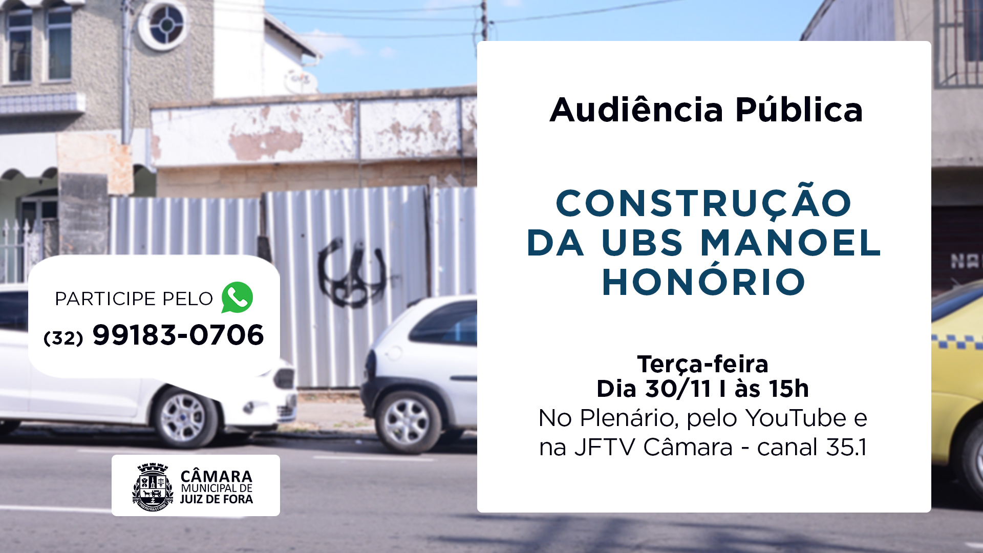 Obra da UBS de Manoel Honório é tema de audiência (29/11/2021 00:00:00)