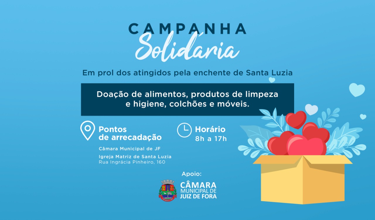 Câmara apoia campanha de auxílio às  vítimas da enchente no Santa Luzia (21/12/2021 00:00:00)