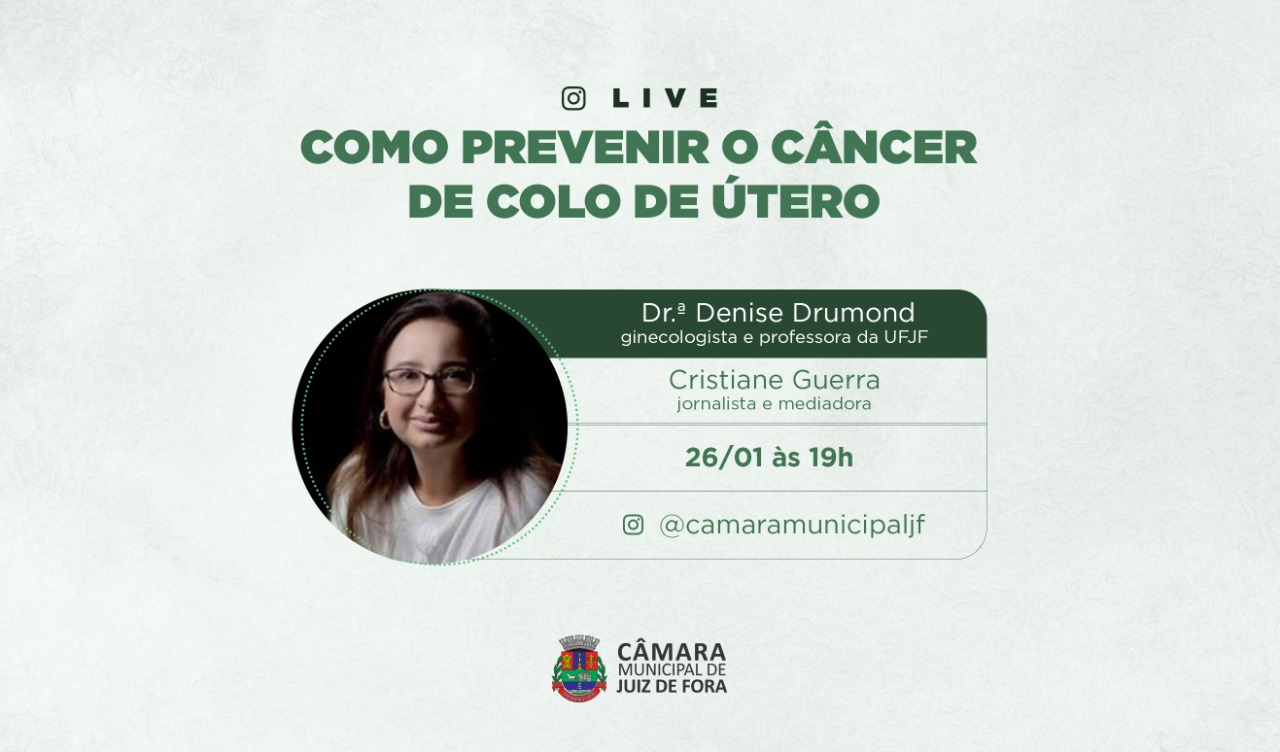 Prevenção do câncer de colo de útero é tema de Live na Câmara Municipal  (26/01/2022 00:00:00)