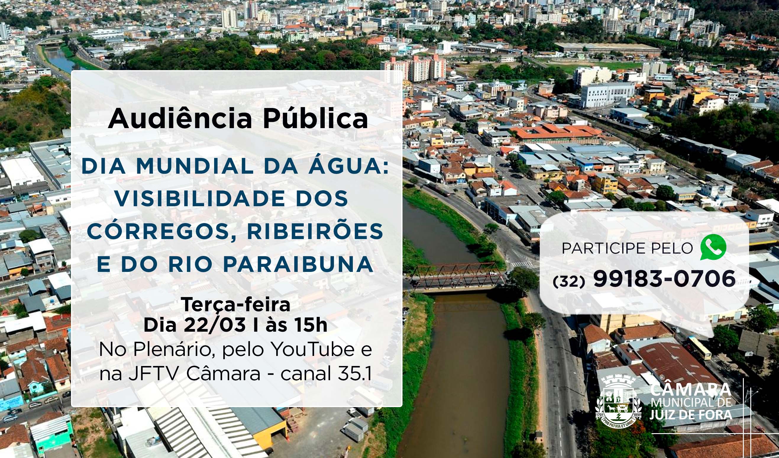 Mananciais da cidade serão tema de Audiência Pública  (21/03/2022 00:00:00)