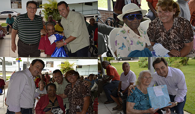 Comissão de Defesa dos Idosos faz entrega dos presentes de Natal aos atendidos do Abrigo Santa Helena (15/12/2014 00:00:00)