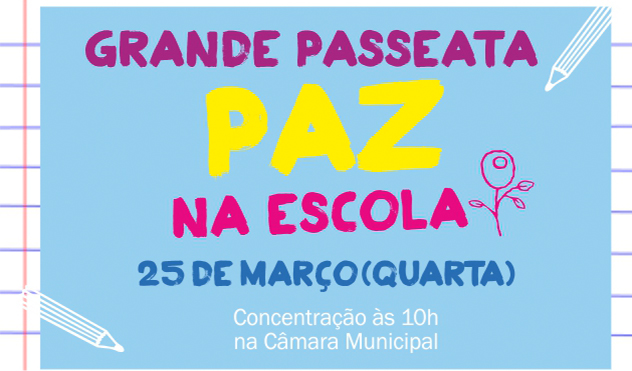Pela Paz – Tudo pronto para a grande passeata promovido pelo legislativo (24/03/2015 00:00:00)