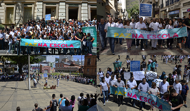Estudantes e vereadores vão às ruas pela paz nas escolas (25/03/2015 00:00:00)