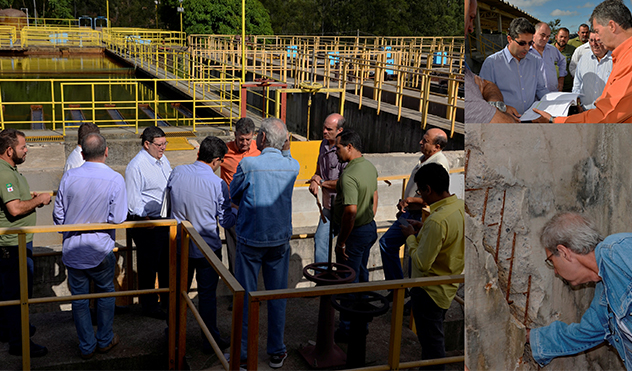 Comissão da Câmara visita ETA-CDI para verificar denúncias de rachaduras (28/04/2015 00:00:00)