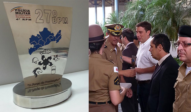 Presidente da Câmara recebe homenagem da Polícia Militar (24/11/2015 00:00:00)