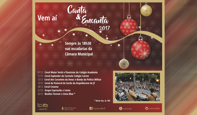 Câmara de Juiz de Fora promove 3ª edição do Canta e Encanta (04/12/2017 00:00:00)