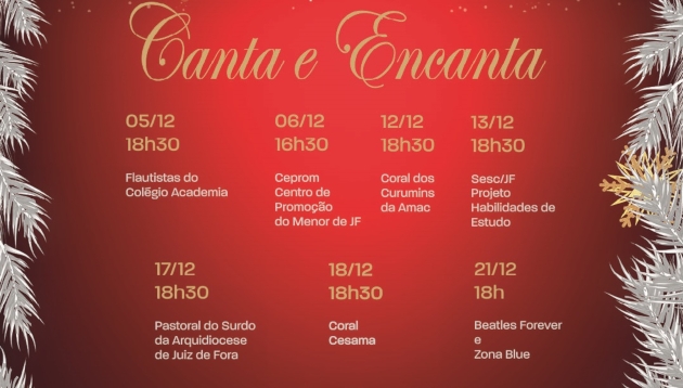 Canta e Encanta: Câmara abre concertos de Natal nesta quarta-feira (03/12/2018 00:00:00)