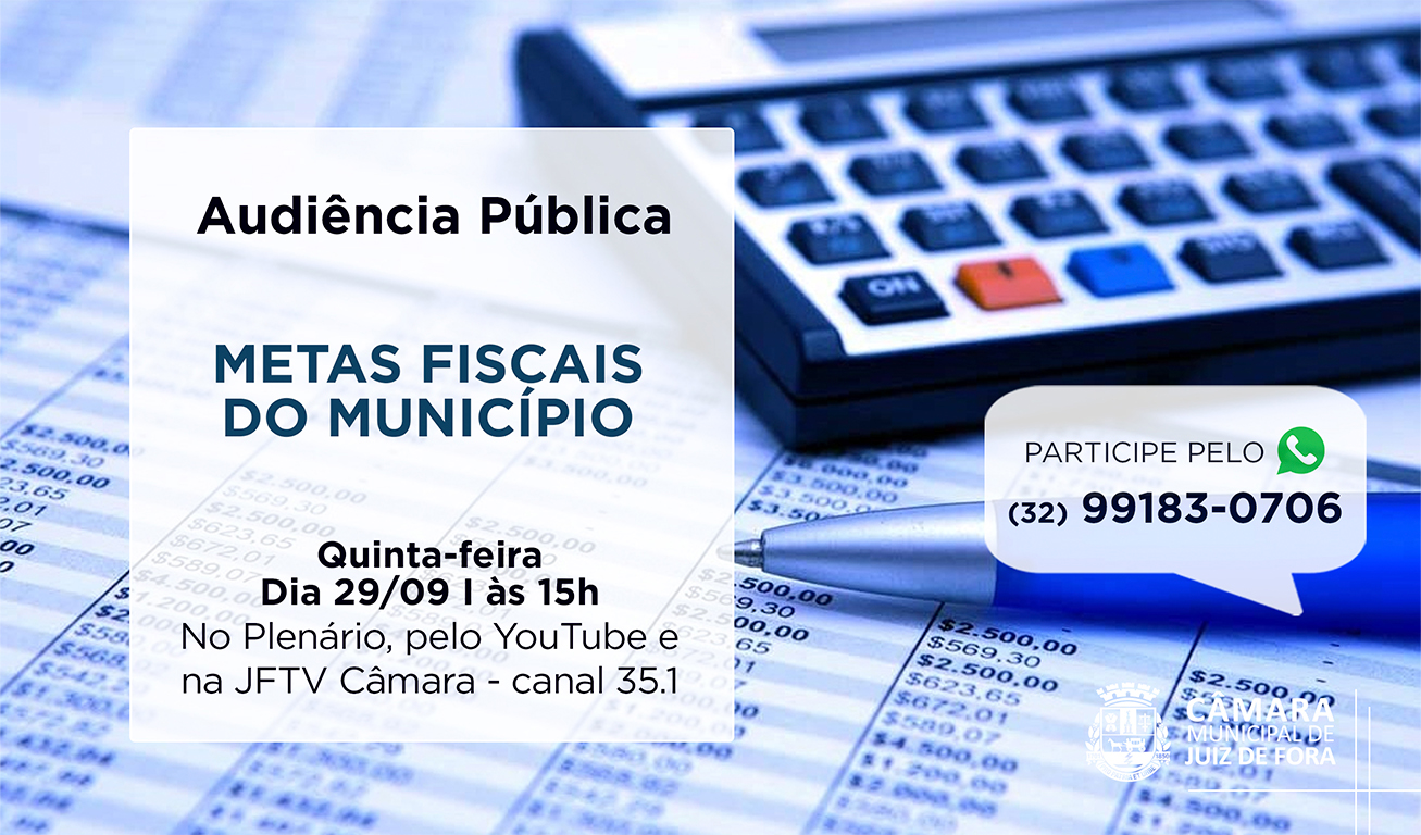 Audiência Pública para discussão das metas fiscais é agendada (23/09/2022 00:00:00)