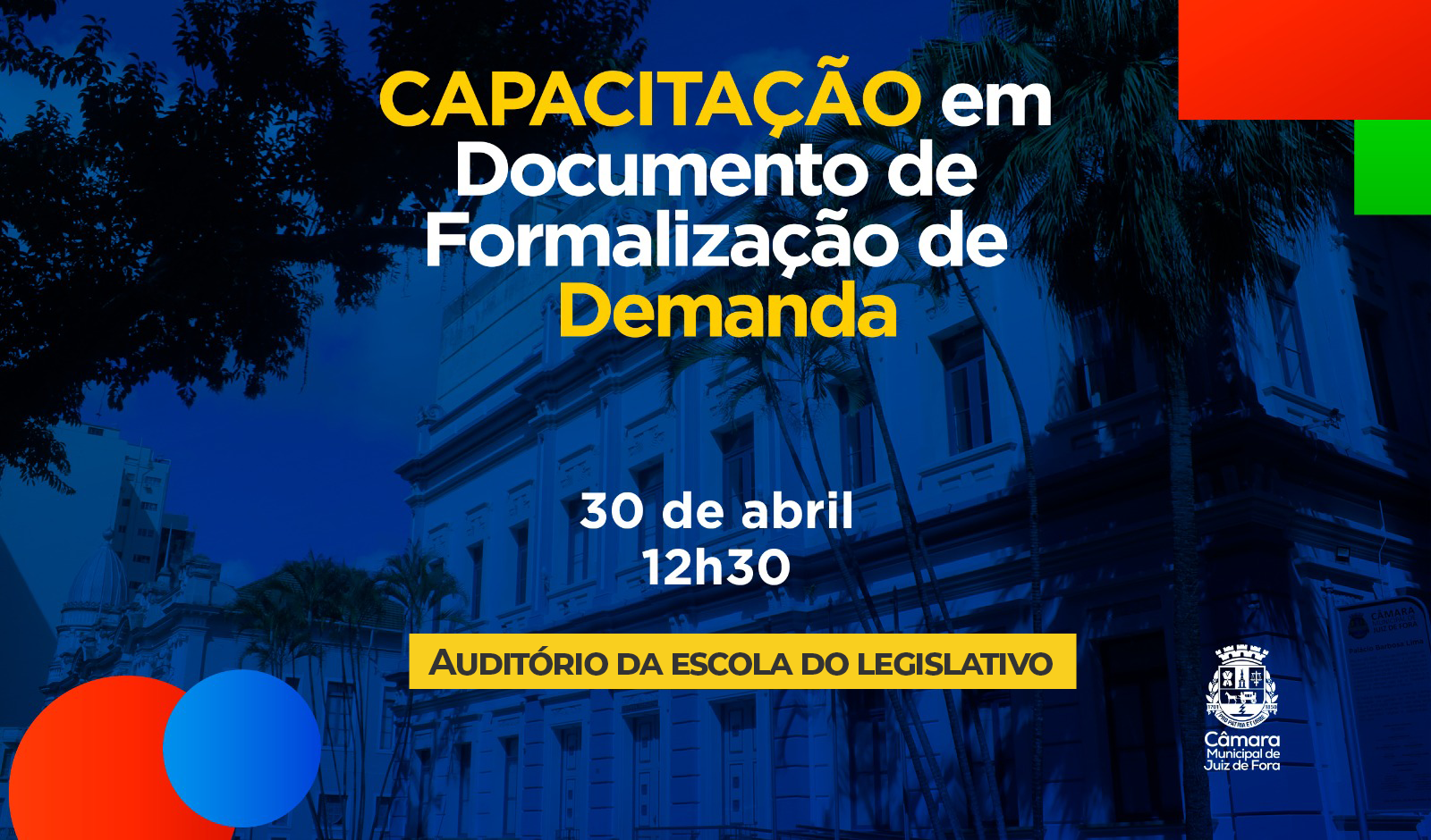 Documento de Formalização de Demanda - Câmara promove capacitação de servidores (29/04/2026 00:00:00)