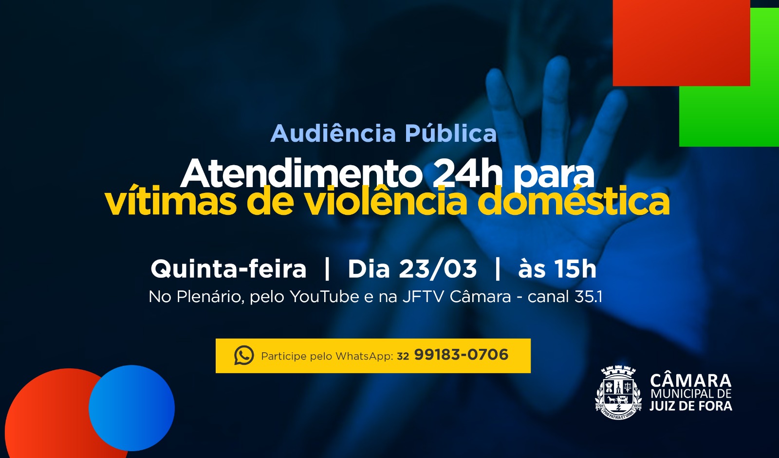 Câmara debaterá atendimento noturno a vítimas de violência (22/03/2023 00:00:00)