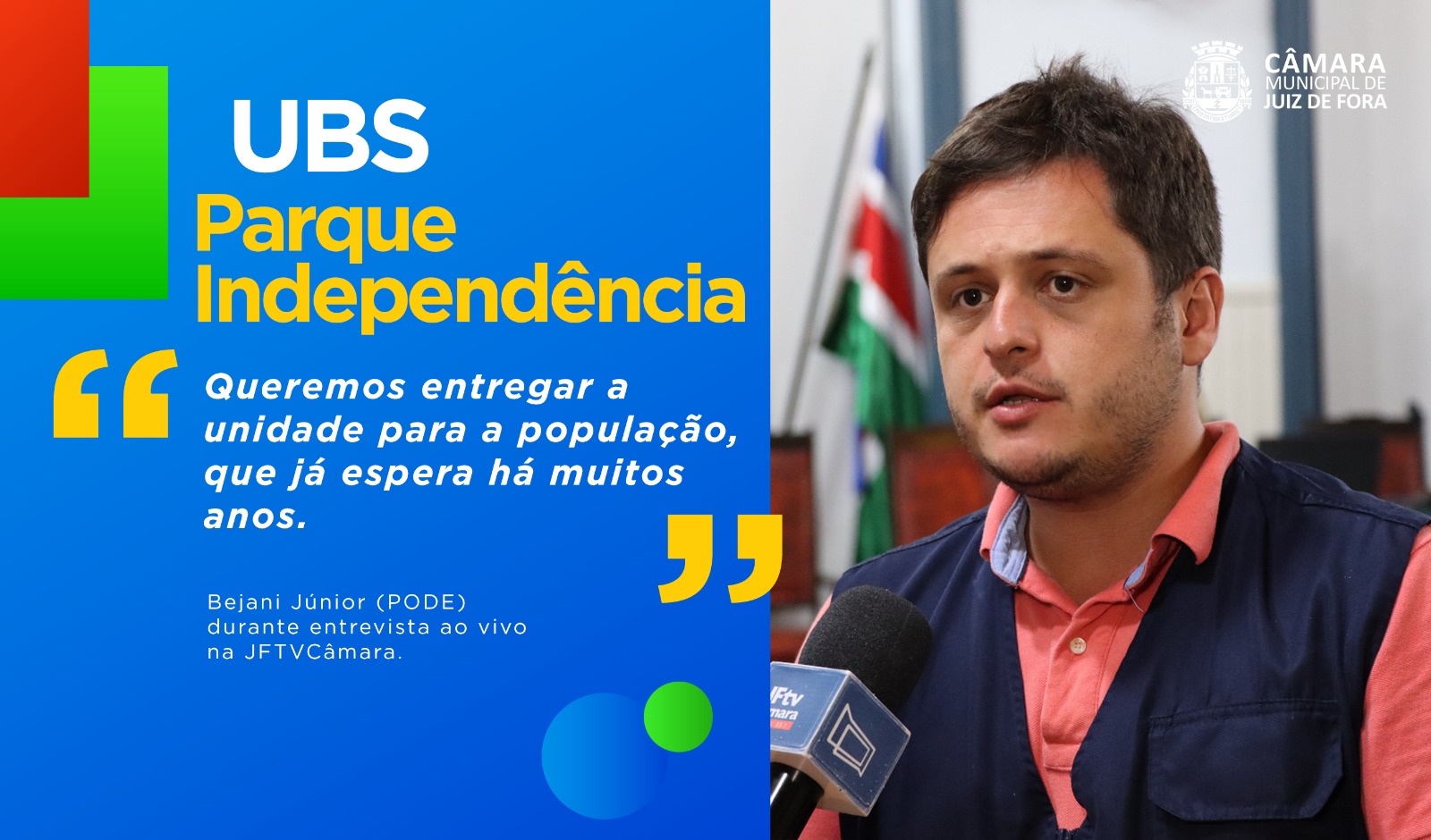 Ao Vivo - Bejani Júnior destaca construção de UBS Parque Independência (21/03/2023 00:00:00)