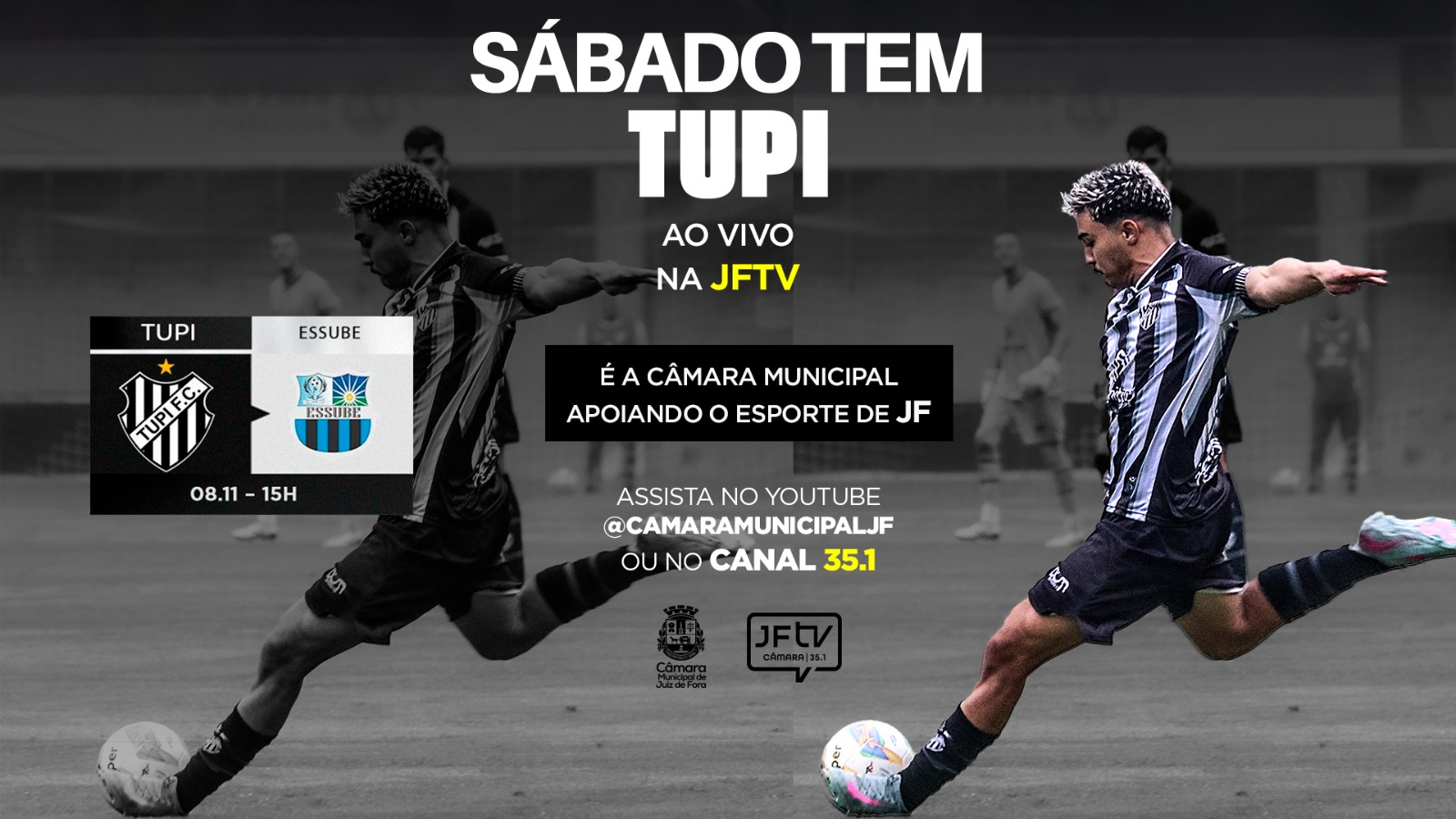 JFTV vai transmitir jogo decisivo entre Tupi e Essube no próximo sábado pelo Campeonato Mineiro (06/11/2025 00:00:00)