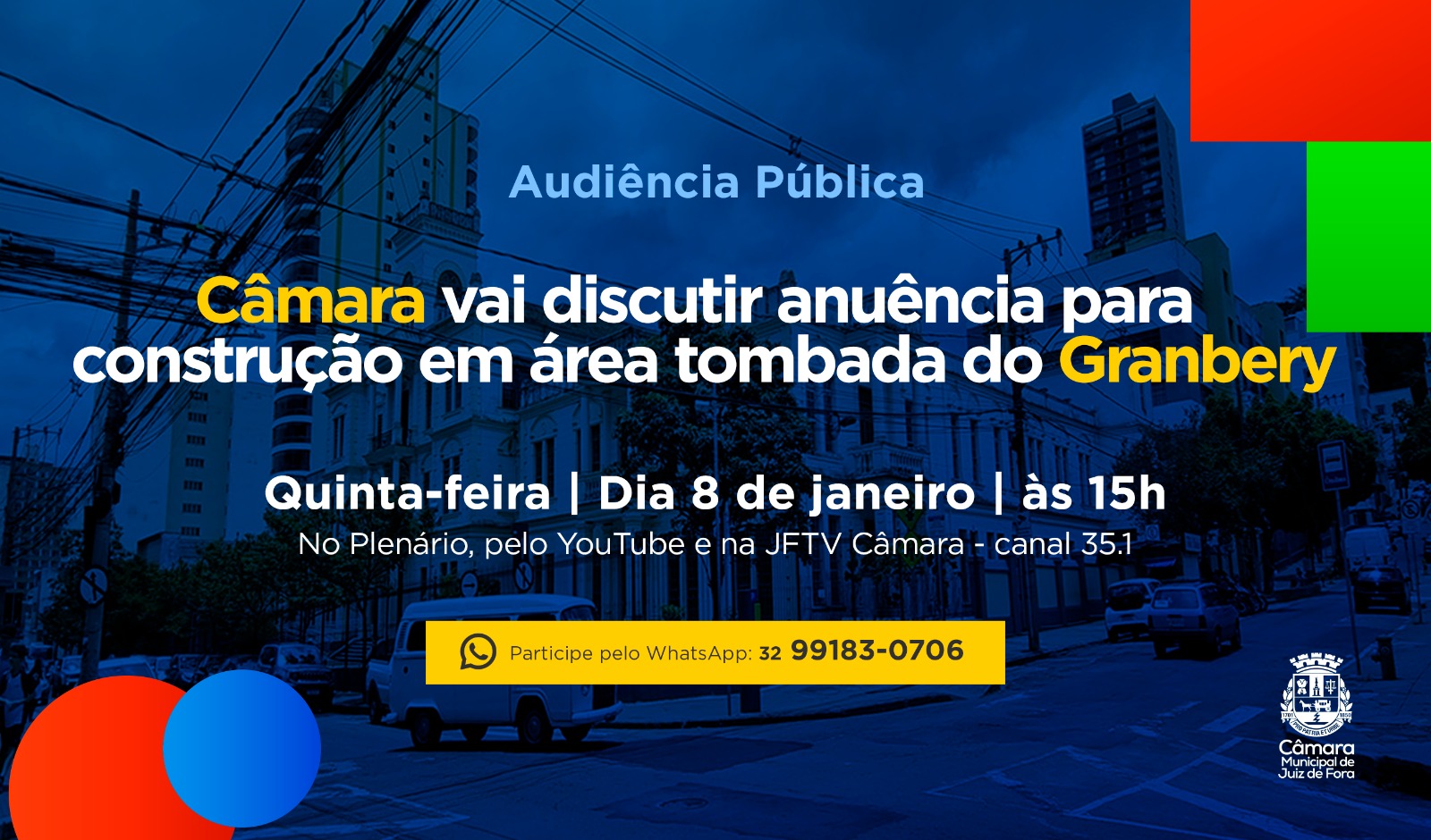 Audiência Pública - Câmara vai discutir construção em área tombada do Granbery (30/12/2025 00:00:00)