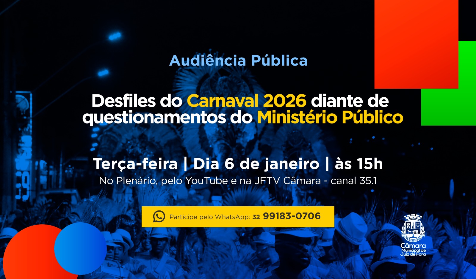 Audiência Pública - Debate aborda a situação do Carnaval 2026, em Juiz de Fora (30/12/2025 00:00:00)