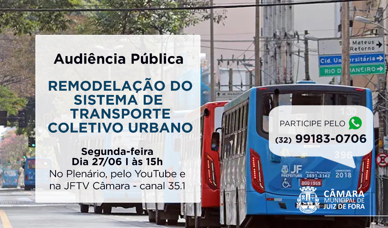 Remodelação do transporte urbano será tema de Audiência Pública (24/06/2022 00:00:00)