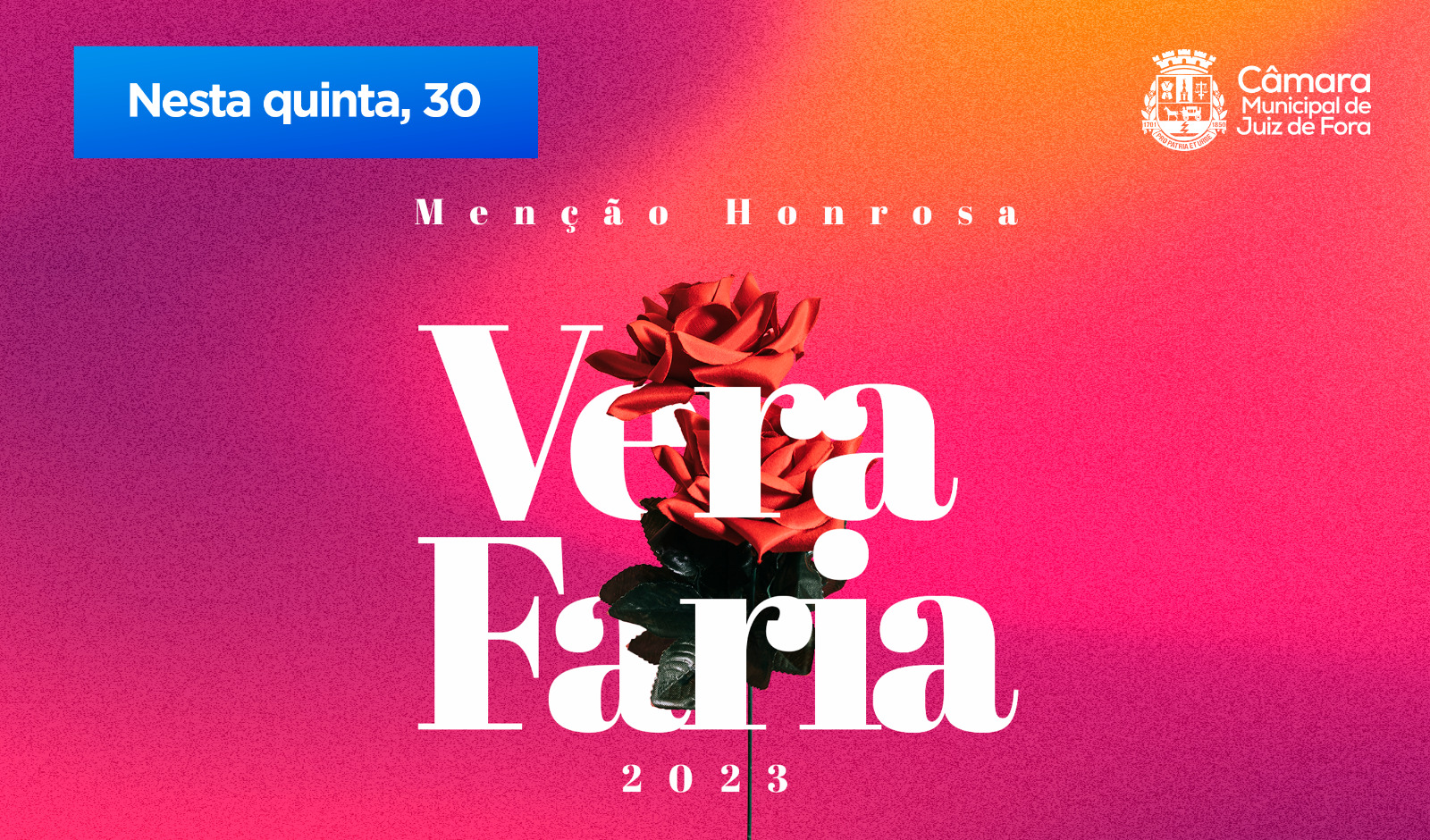 Câmara promoverá Menção Honrosa Vera Faria 2023 (30/03/2023 00:00:00)