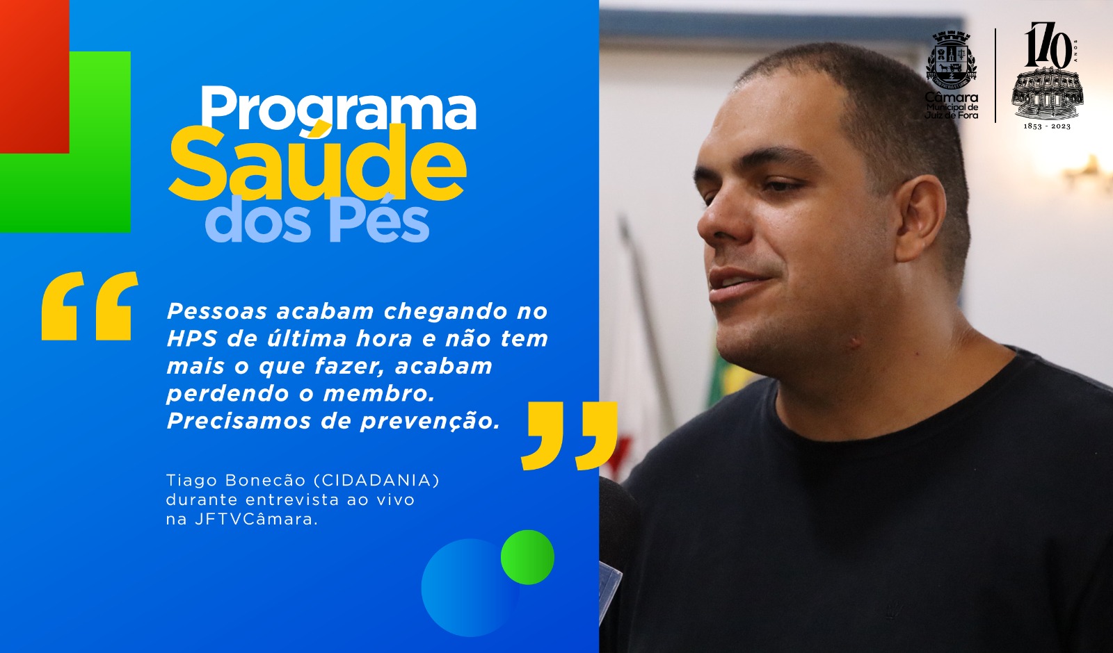 Ao Vivo -  Tiago Bonecão explica a importância do PL Saúde dos Pés (27/04/2023 00:00:00)
