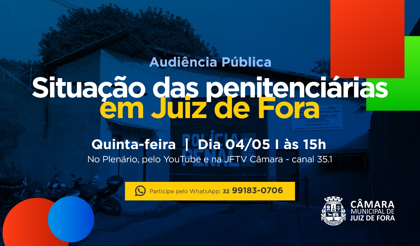 Câmara promoverá Audiência Pública sobre penitenciárias em JF (03/05/2023 00:00:00)