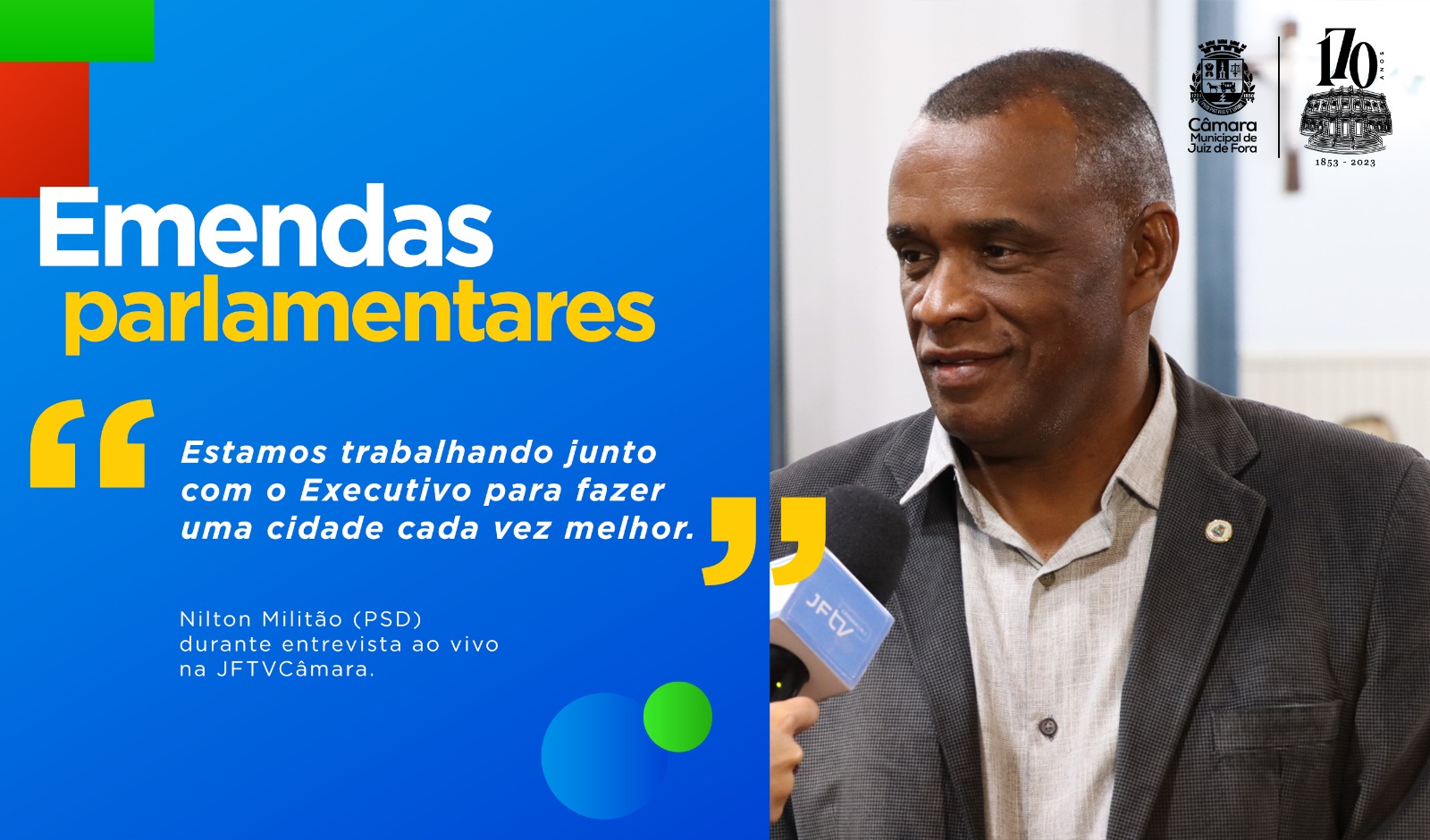 Ao Vivo - Militão aborda destinação de emendas parlamentares (22/06/2023 00:00:00)