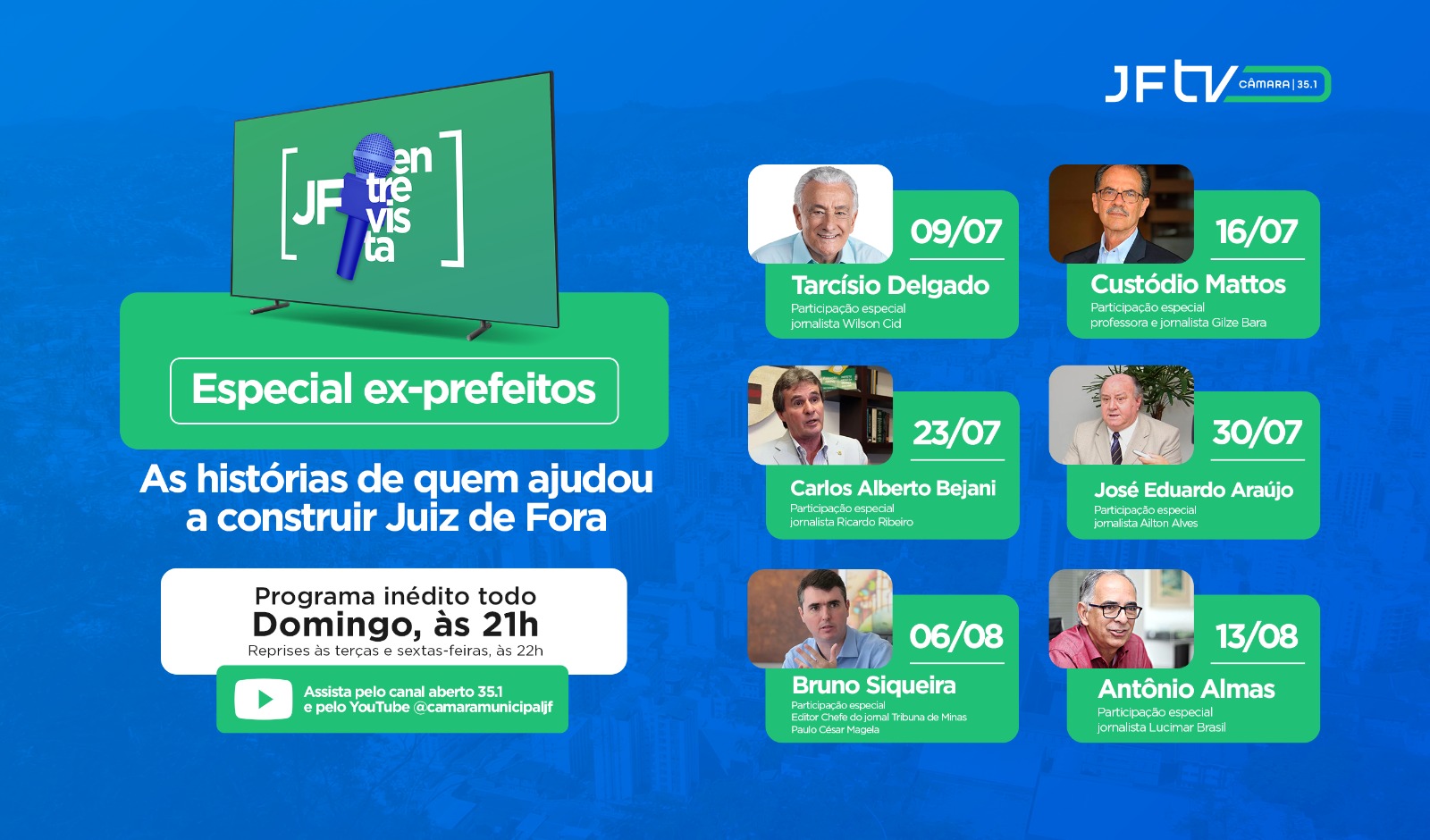 JF Entrevista - Série de programas entrevistará ex-prefeitos de JF (07/07/2023 00:00:00)