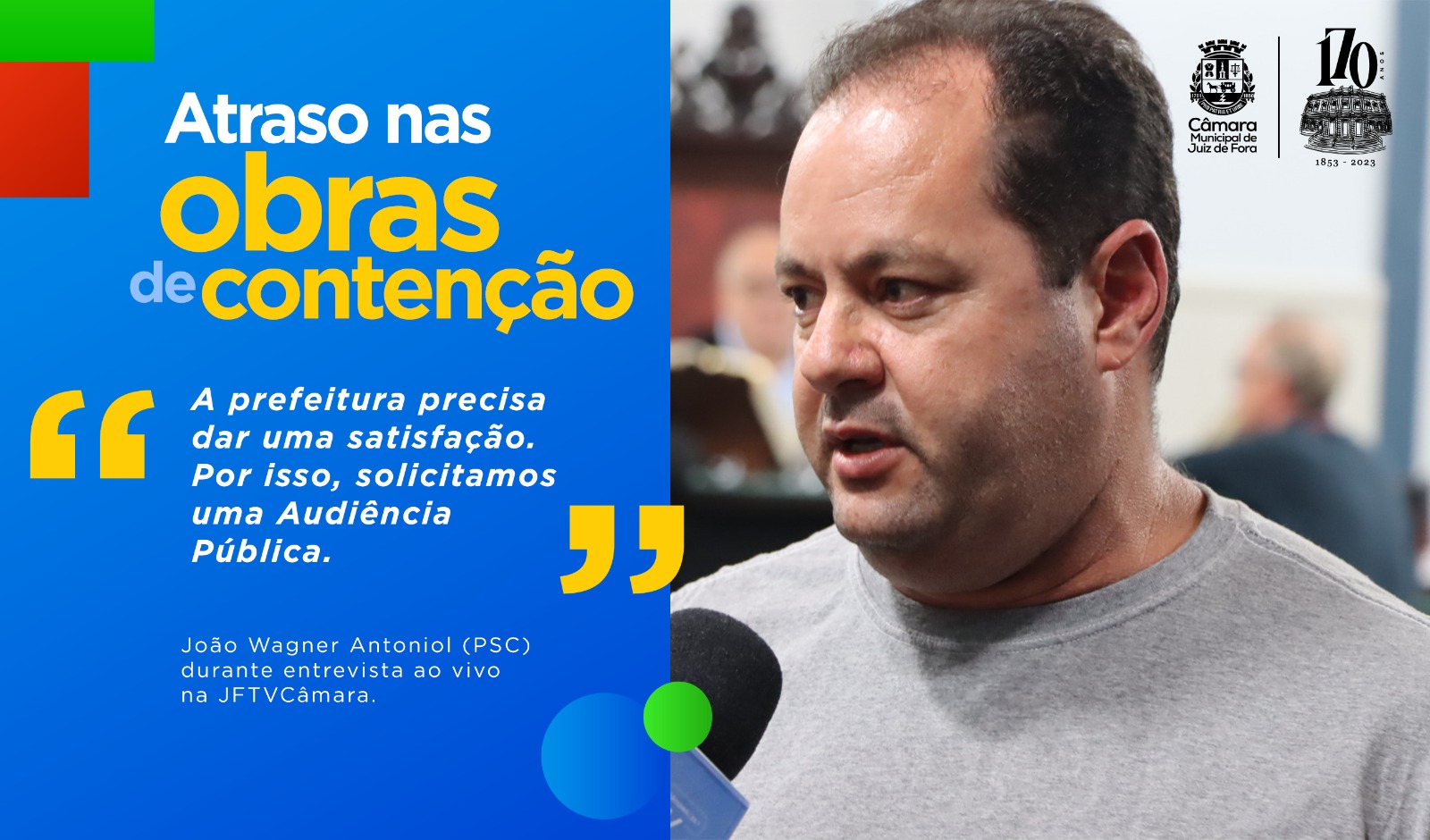 Ao Vivo - João Wagner pauta audiência para debater atraso nas obras de contenção (11/07/2023 00:00:00)