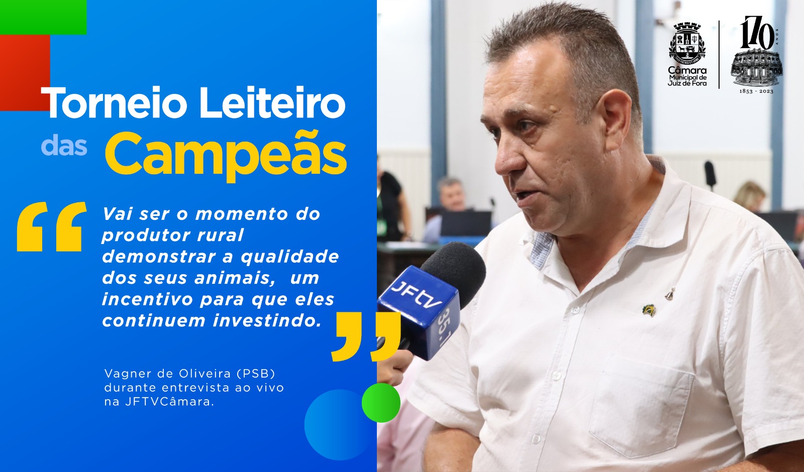 Ao Vivo - Vagner reforça a realização do Torneio Leiteiro das Campeãs (24/08/2023 00:00:00)
