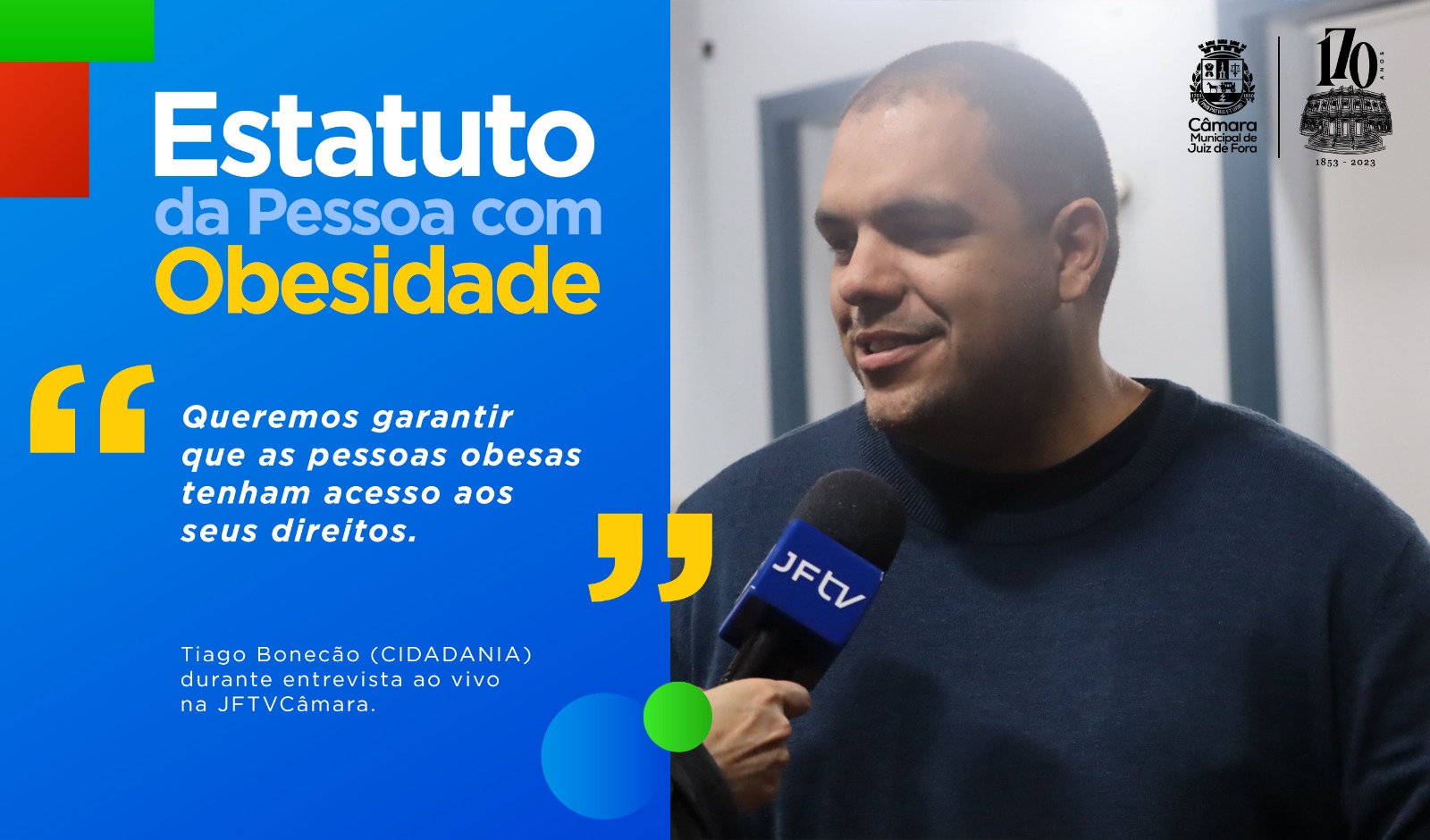 Ao Vivo - Bonecão explica projeto de lei do estatuto da pessoa com obesidade (30/08/2023 00:00:00)